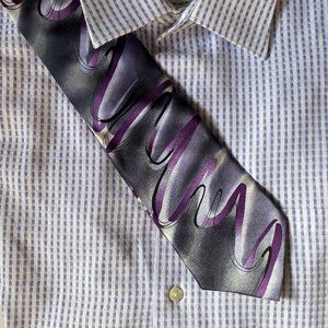 J. Garcia Silk Tie. Floating Planes